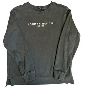 Tommy Hilfiger Black, Embroidered Logo, Crewneck Sweatshirt- XS
